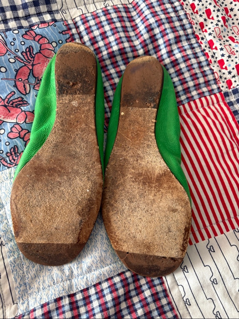 Lanvin Bright Green Leather Ballet Flats - Picture 5 of 13